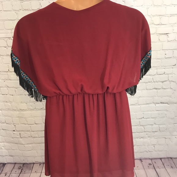 Zouk Fringe Tribal Dress NWOT - Picture 4 of 6